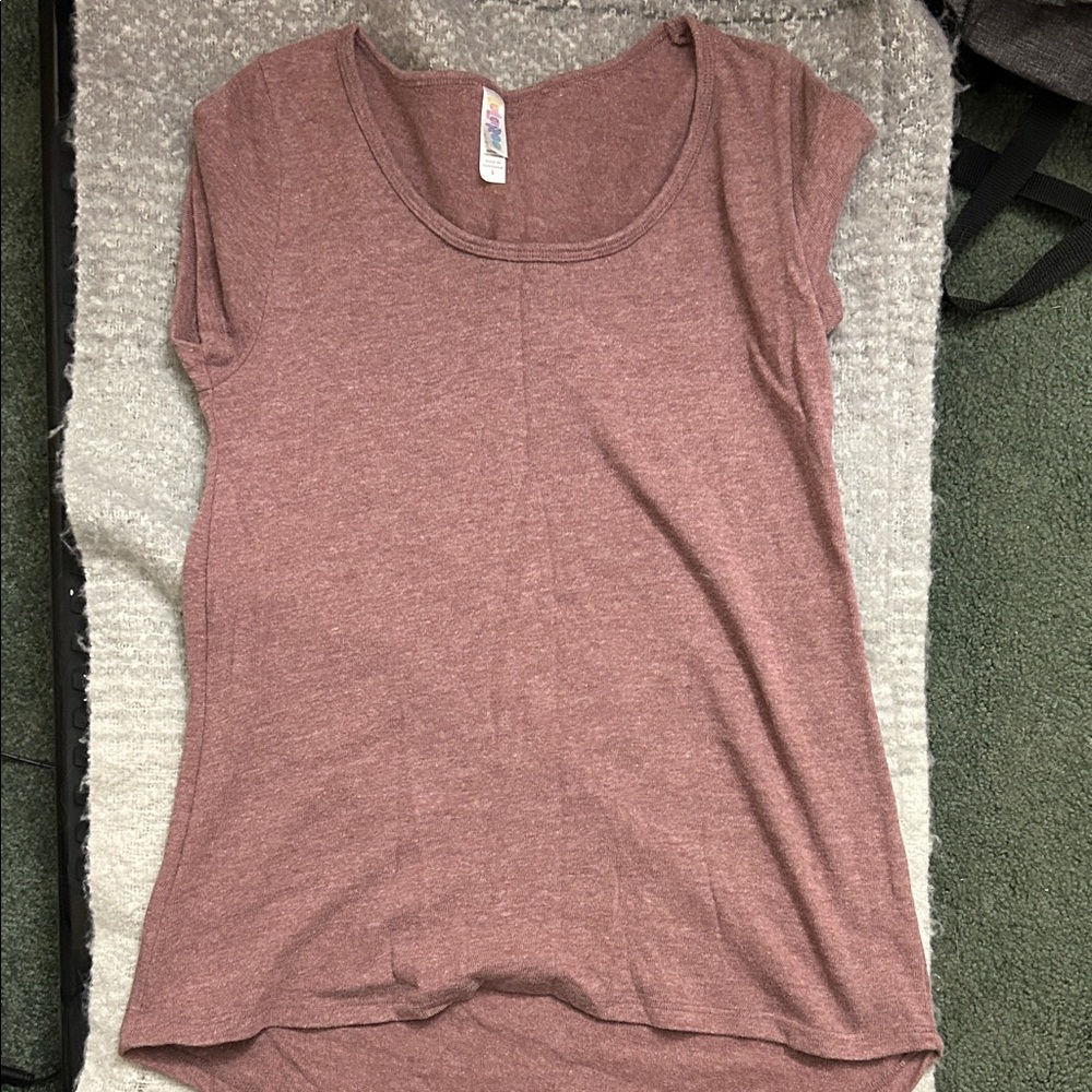 LuLaRoe Dusty Rose Short Sleeve Top